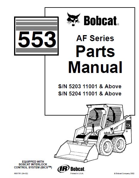 bobcat 553 skid steer parts|bobcat 553 service manual.